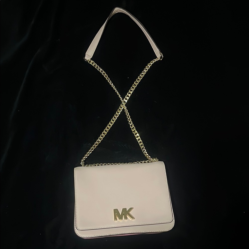 Michael Kors Cream Gold Crossbody Bag